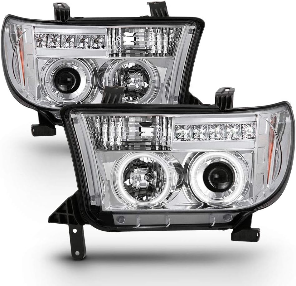 For 2007-2013 Toyota Tundra LED Projector Headlights Left+Right F581
