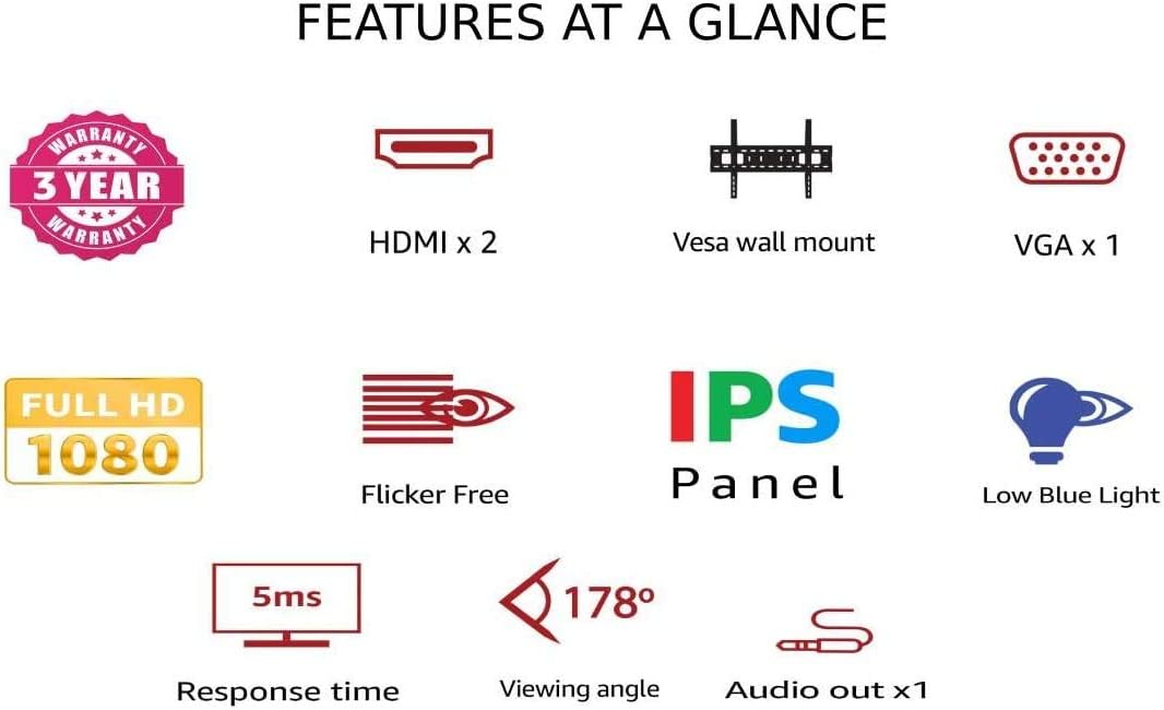 27 Inch 1080P 75 Hz 1ms Monitor W4633