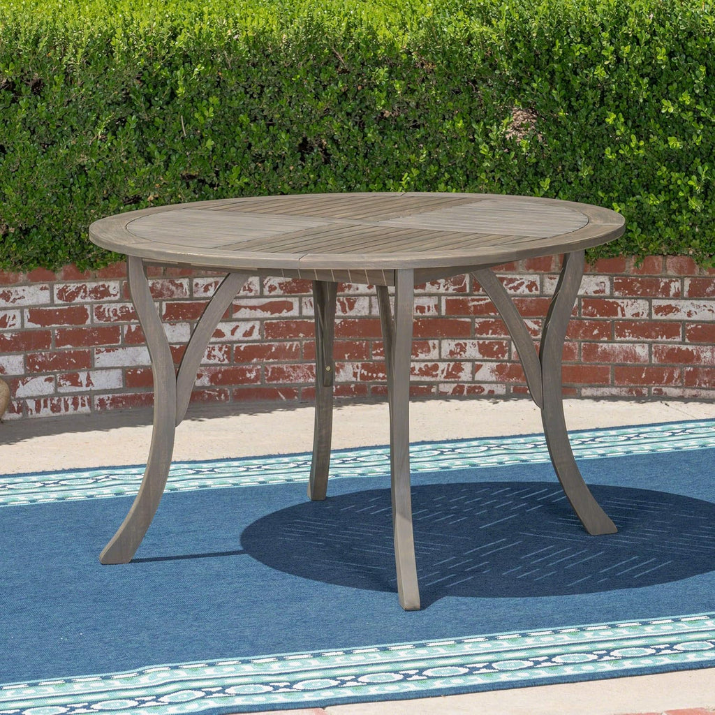 47 Round Acacia Wood Dining Table R6912