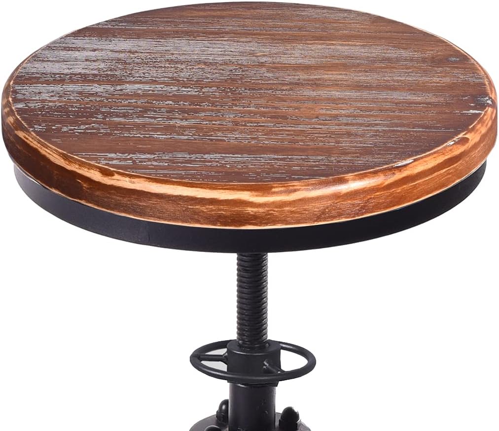 Black Adjustable Swivel Bar Stools Set of 2 G281069