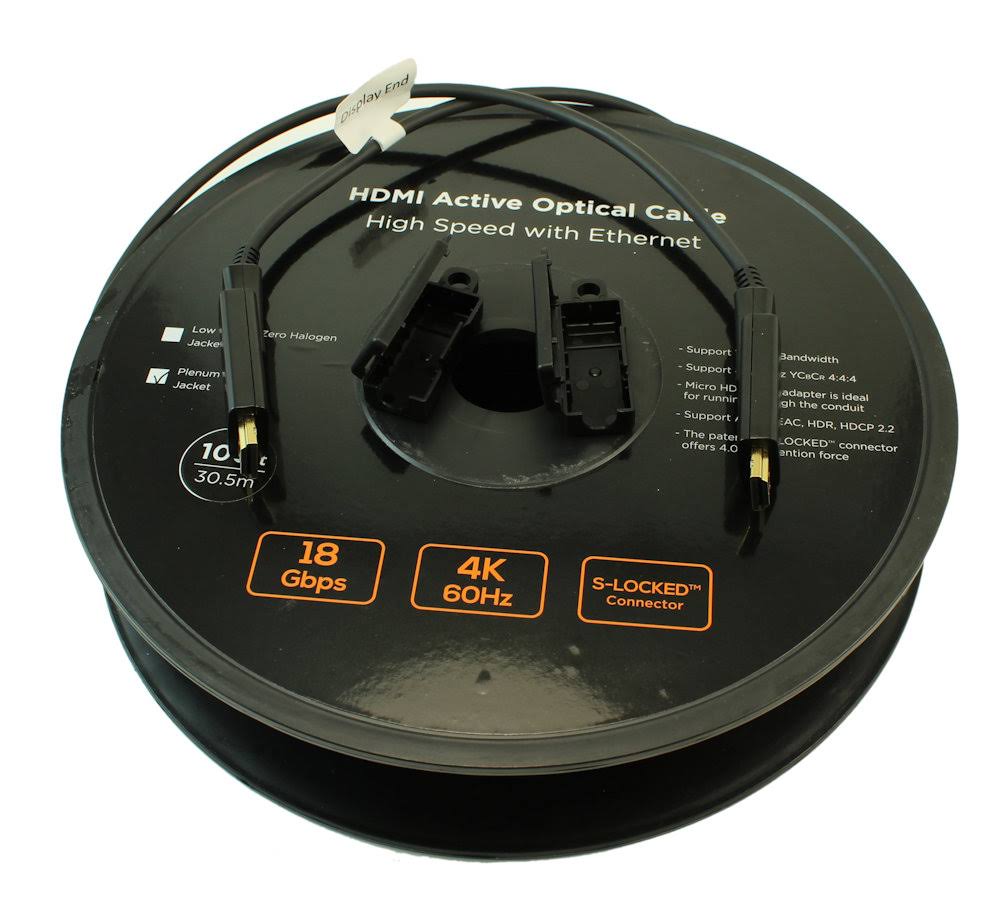 33ft Plenum Fiber Optic HDMI Cable 4Kx2K/60Hz F452293