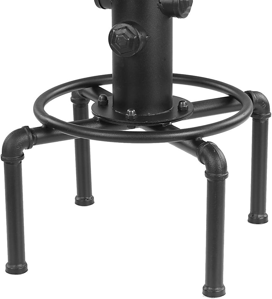 Black Adjustable Swivel Bar Stools Set of 2 G281069