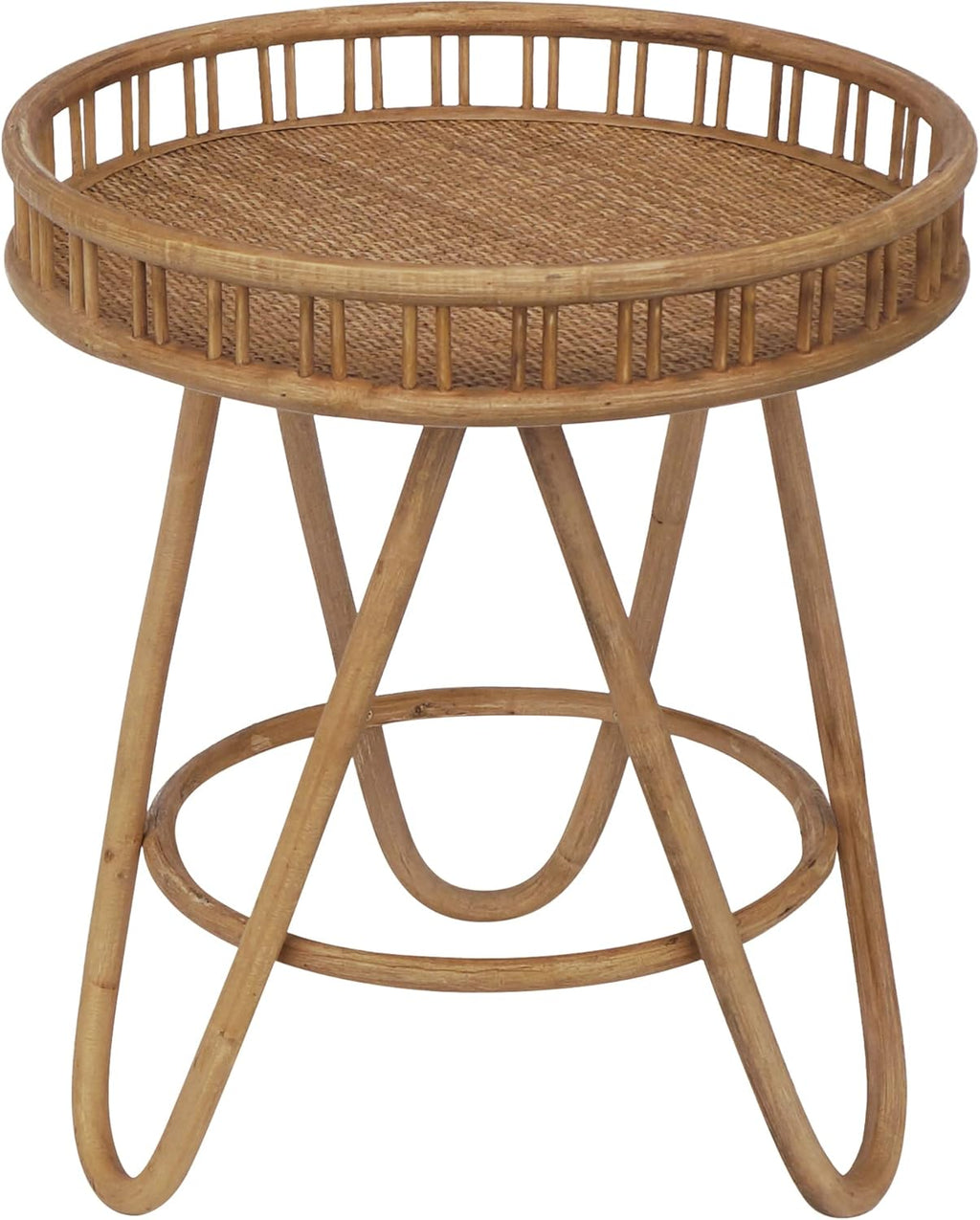 Rattan Tray Top End Table J582