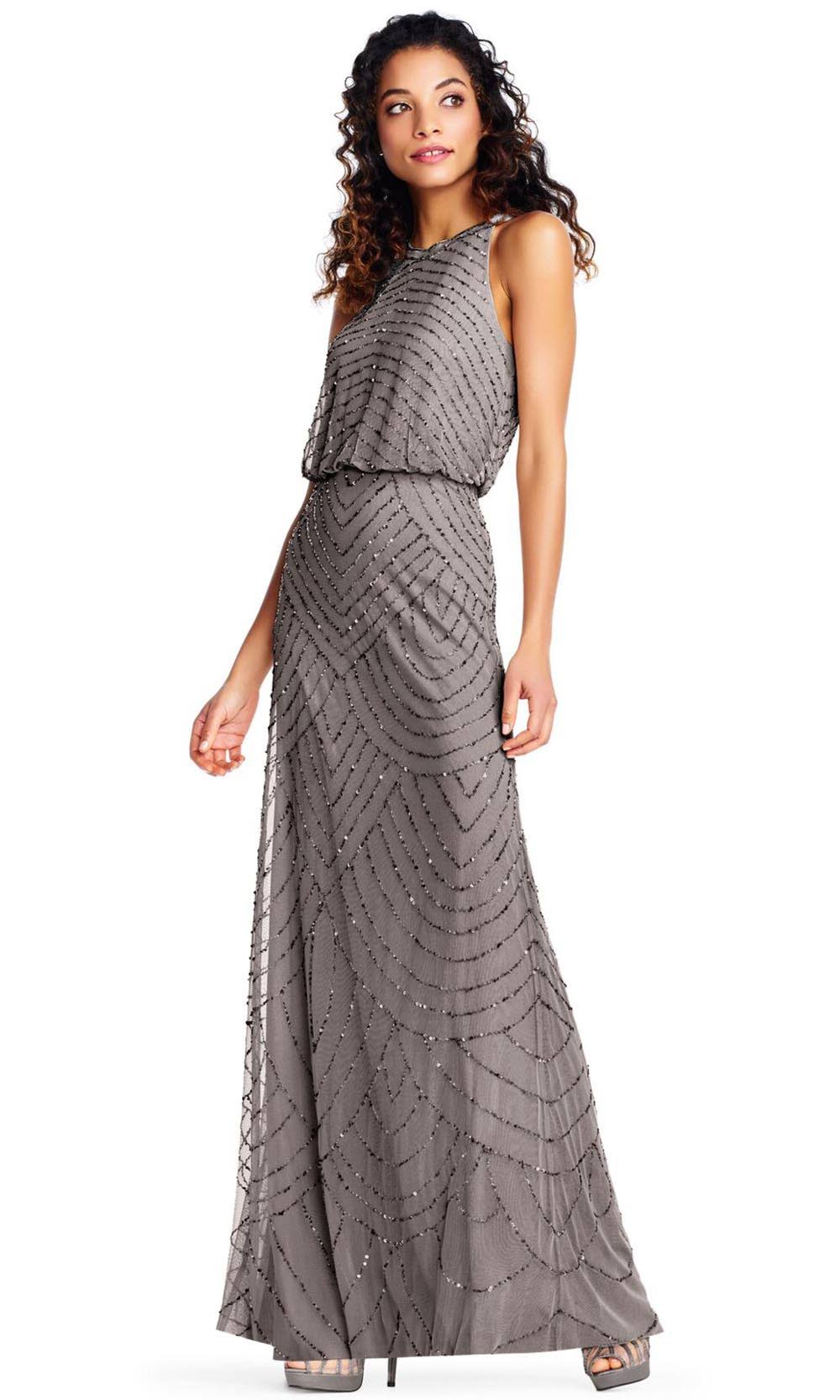 Halter Neck Beaded Gown Z52908
