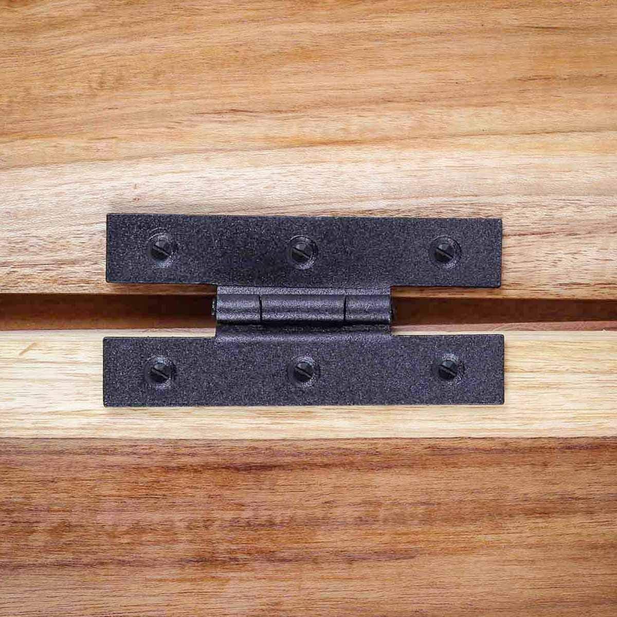 Black 3.5 Height 3/8 Offset Wrought Iron H Hinges Pack Of 10 L313033