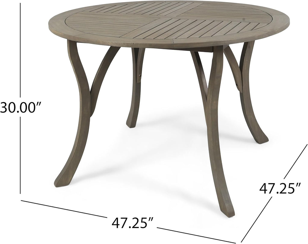 47 Round Acacia Wood Dining Table R6912