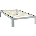 Twin Size Grey Metal Platform Bed Frame K6148