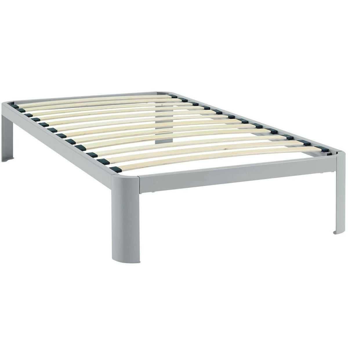Twin Size Grey Metal Platform Bed Frame K6148