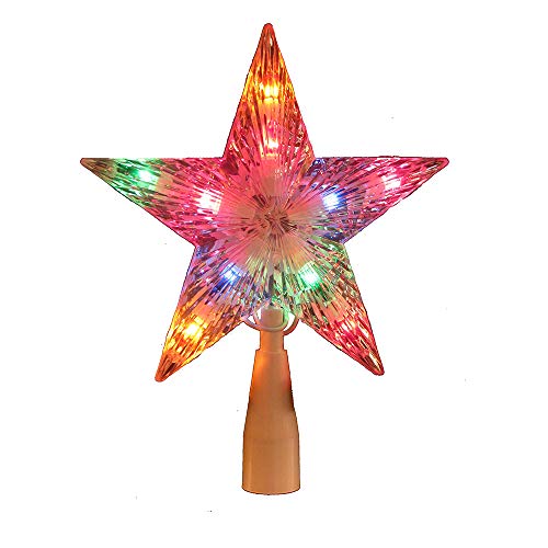 Multi-Colored Crystal Star Treetop V50113