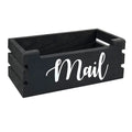 Rustic Wood Mail Holder Storage Box B80422