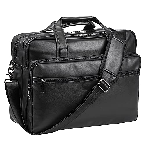 Leather Laptop Bag 15.6 Inch 17.3 Inch Messenger Briefcase V192