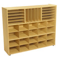 Storage Unit, 3 Shelves, Cubbies With Inserts S9472