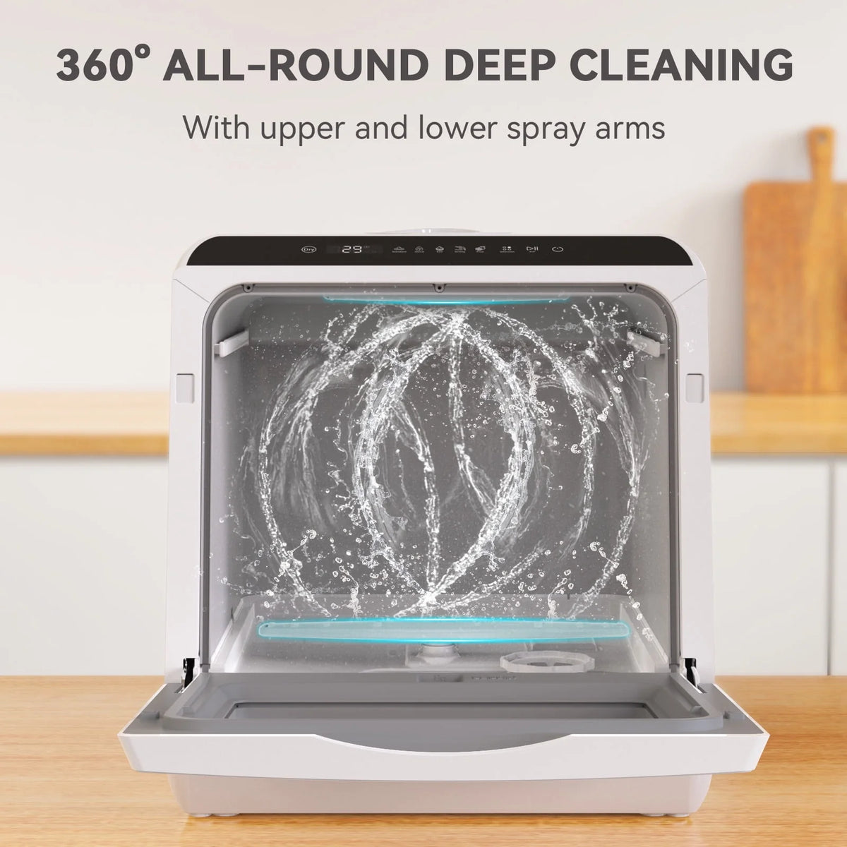Portable Countertop Dishwasher, 5 Washing Programs, 5L Built-in Water Tank L73657