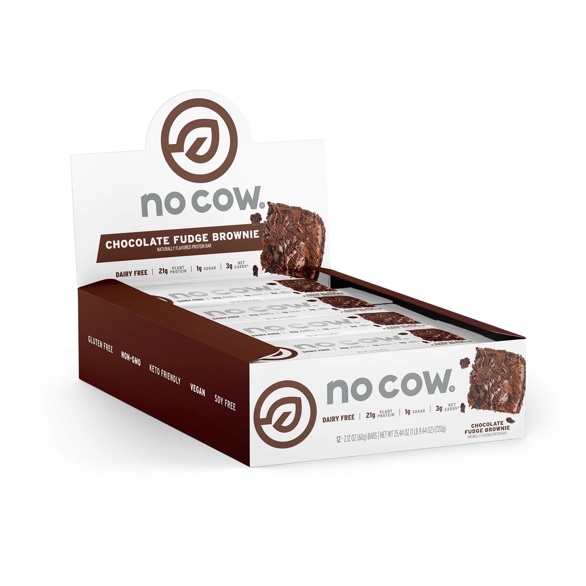 Vegan Protein Bars Chocolate Fudge Brownie Box of 12 P98755