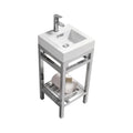 16 in. Stainless Steel Console with Acrylic Sink P265