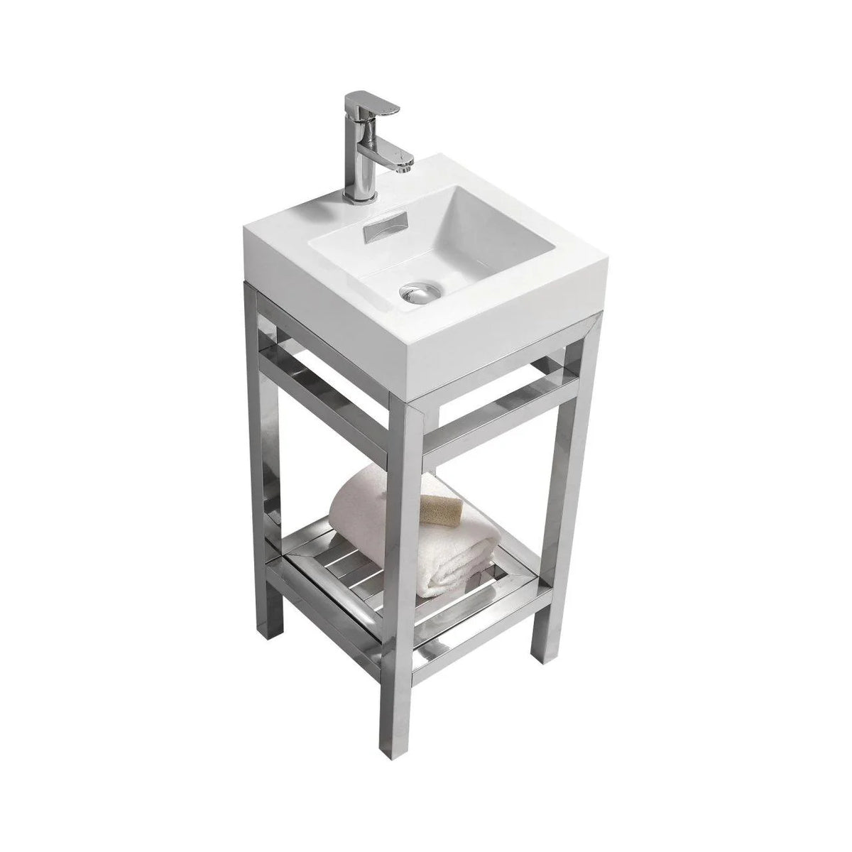 16 in. Stainless Steel Console with Acrylic Sink P265