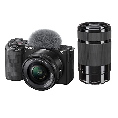Black Mirrorless Interchangeable Lens Camera with 16-50mm Lens F7419