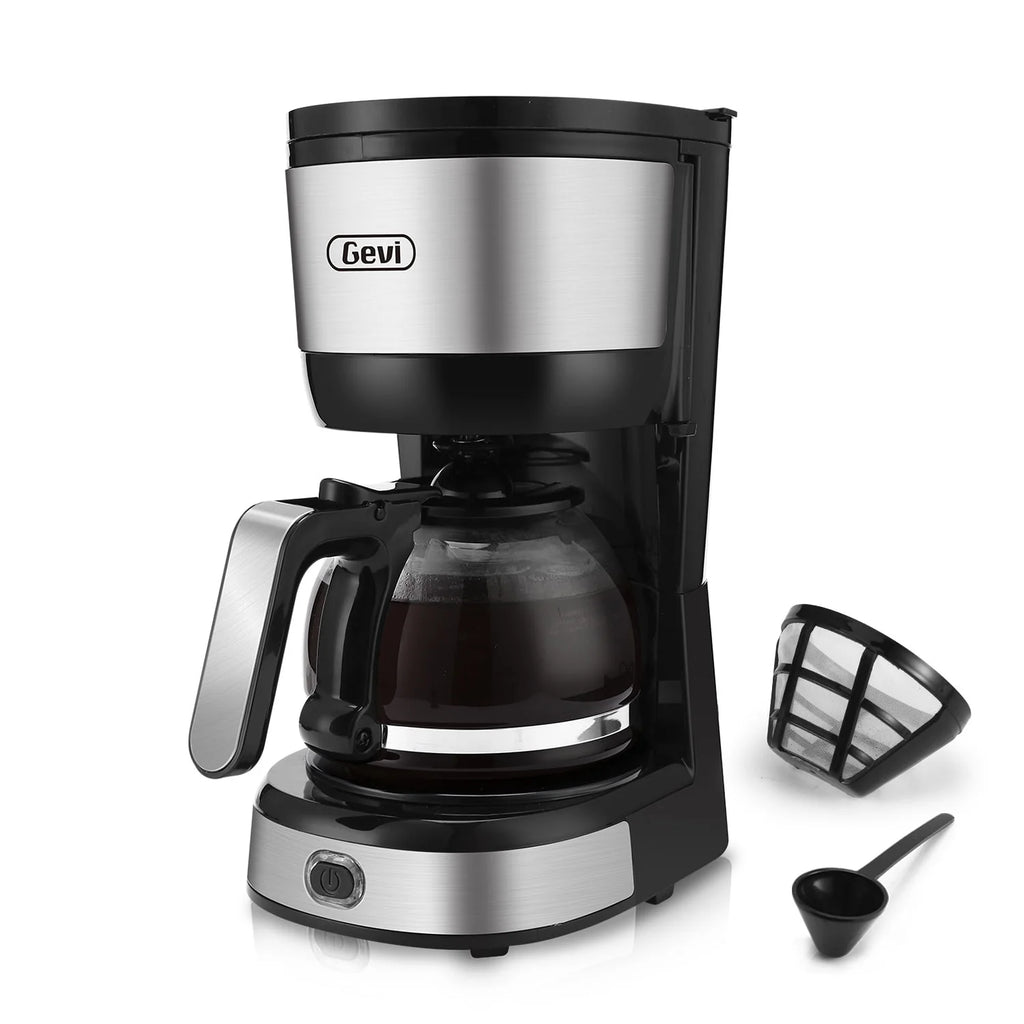 4-Cup Drip Coffee Maker with Glass Carafe O872