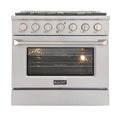 36 in. 5.2 cu ft. Propane Gas Range with Silver Knobs O653524