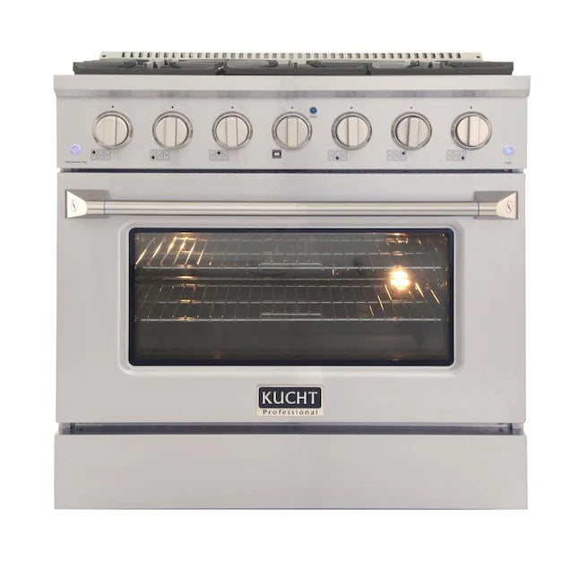 36 in. 5.2 cu ft. Propane Gas Range with Silver Knobs O653524