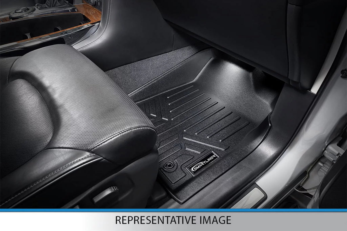 Black Floor Mats Liner Set with 2nd Row Bench Seats B4833