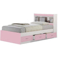 Black Twin-Size Captain Bed with 3 Drawers and Headboard A466690