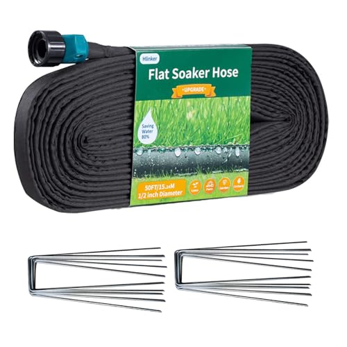 Flat Soaker Hose 100 ft with Stake O3388