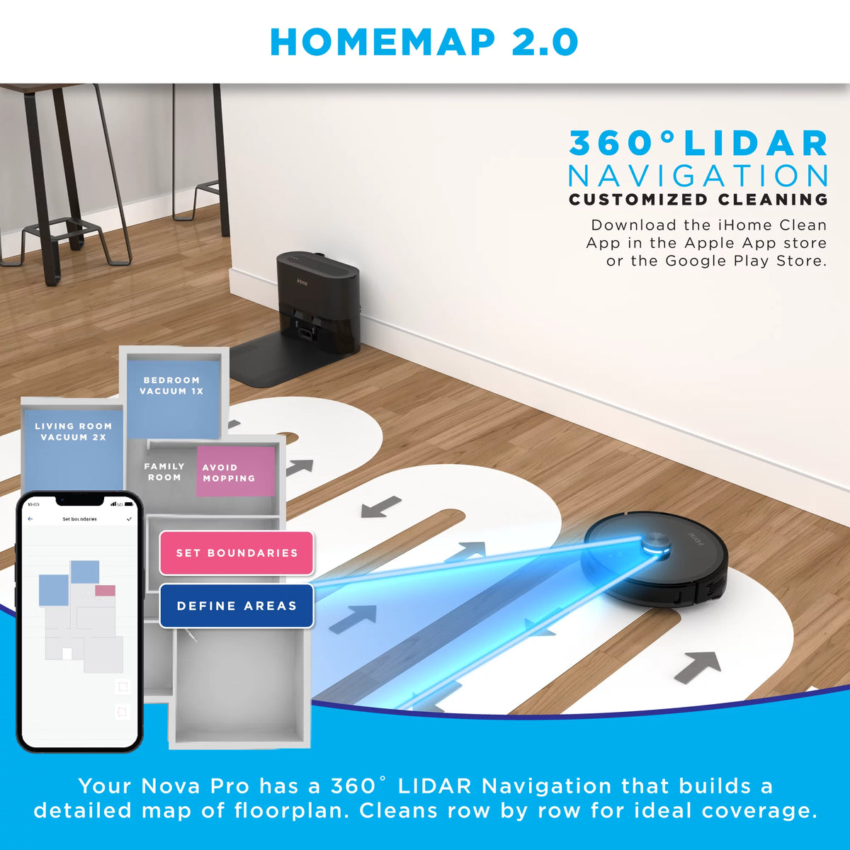 3-in-1 Robot Vacuum with Vibrating Mop V42450