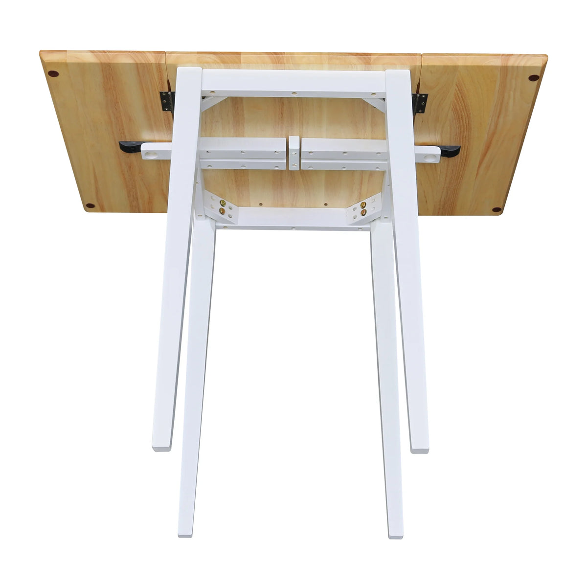 Small Dropleaf Table in White and Natural F883076