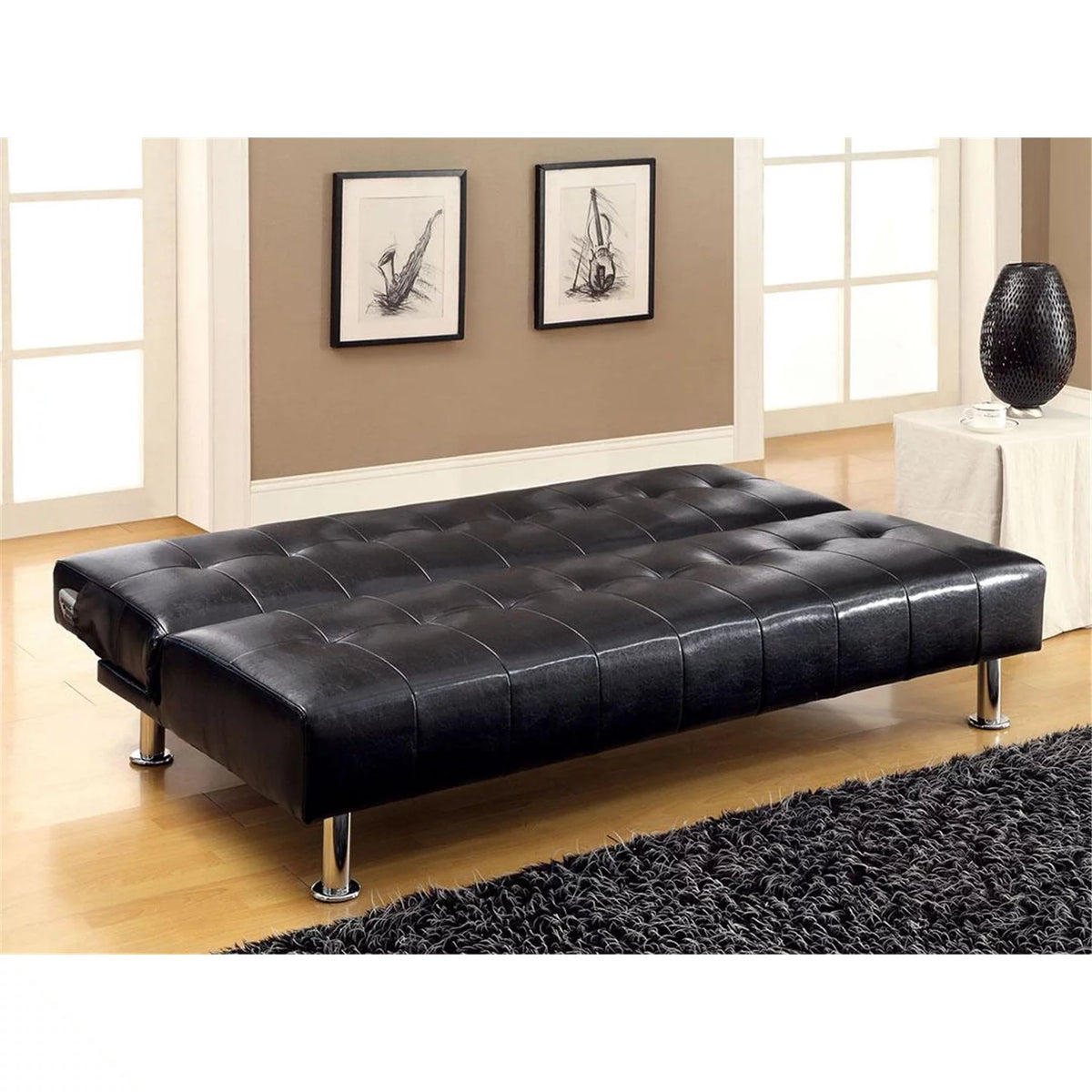 White Futon Sofa C74098