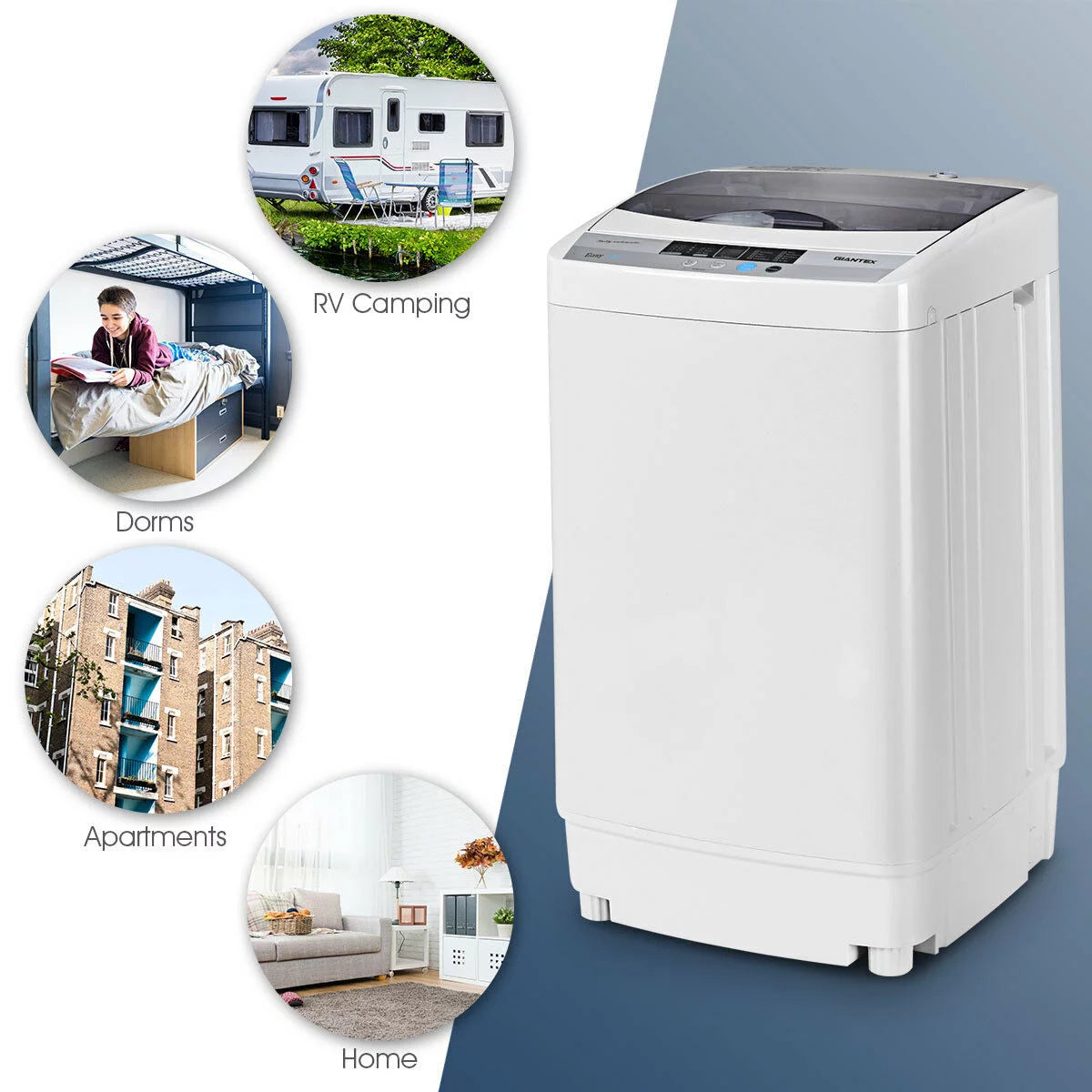 Portable Compact Washing Machine 1.34 Cu.ft I61647