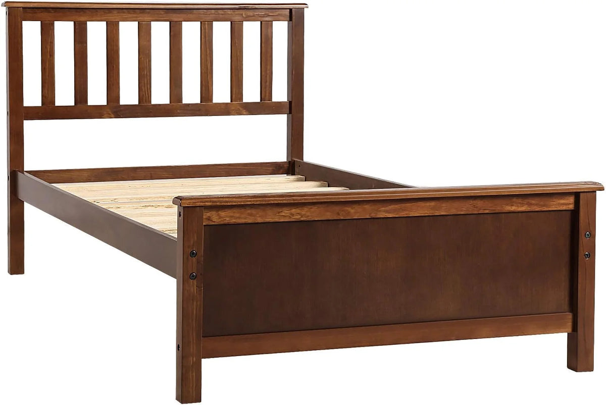 Wood Platform Bed Frame with Headboard and Footboard K9250