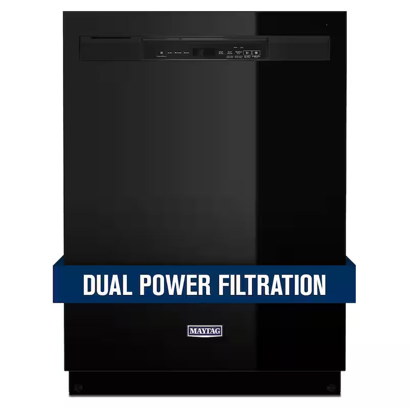Black Built-In Dishwasher with Stainless Steel Tub W49635