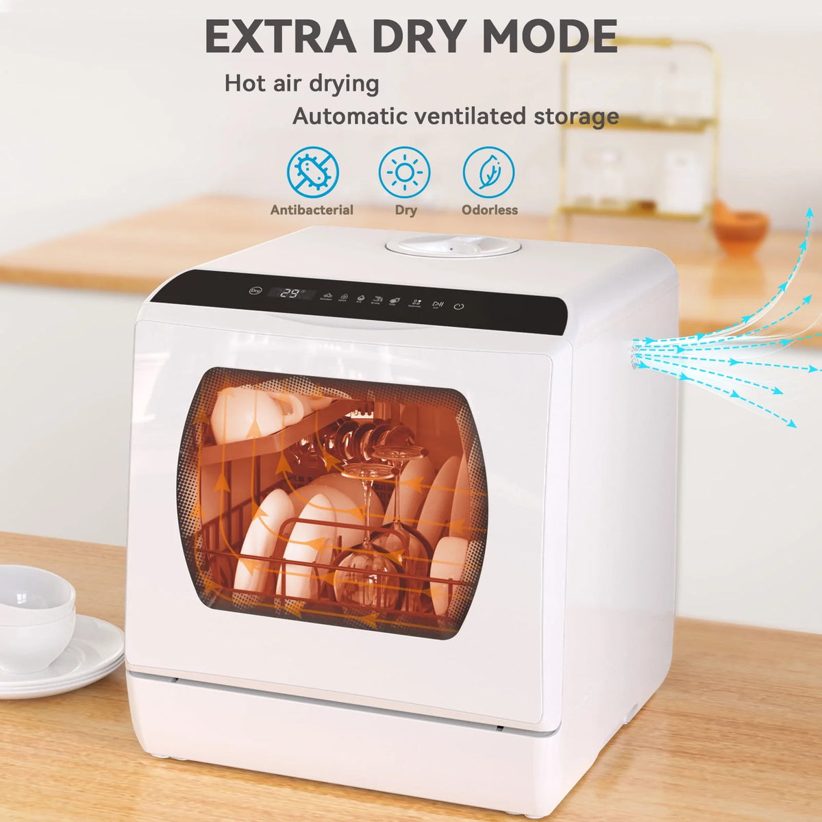 Portable Countertop Dishwasher, 5 Washing Programs, 5L Built-in Water Tank L73657