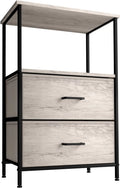 3 Drawer Nightstand with Steel Frame and Wood Top B926