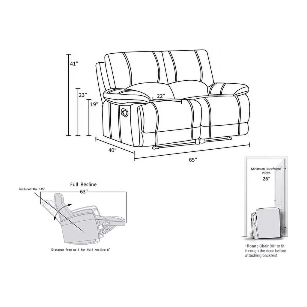 Beige Faux Leather Sofa Set L2312
