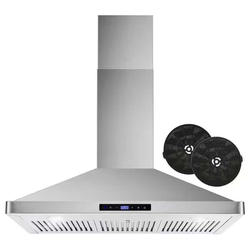 36 in. Stainless Steel Ductless Wall Mount Range Hood with Carbon Filter V484