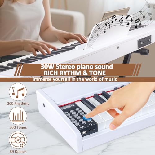 88 Key Weighted Hammer Action Digital Piano with Stand H107475