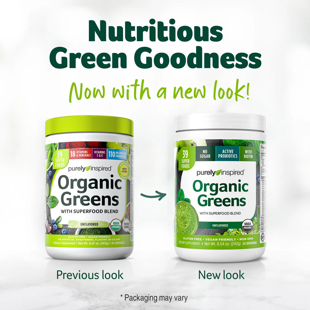 Organic Greens Superfood Powder, Unflavored, 8.57 oz F10188