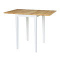 Small Dropleaf Table in White and Natural F883076