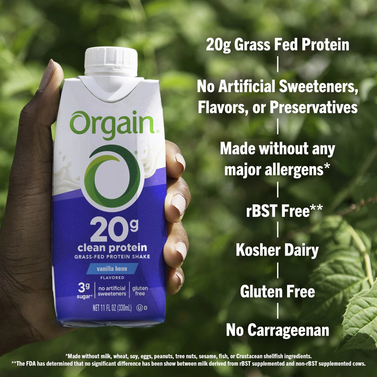 Grass Fed Protein Shake Vanilla Bean 11oz 12ct F18723