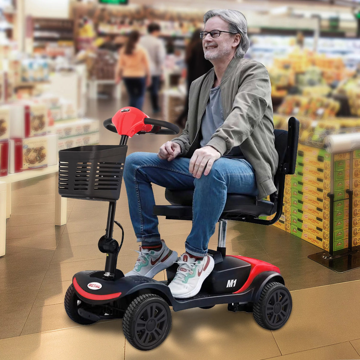Red 4 Wheel Mobility Scooter 265lbs I6379
