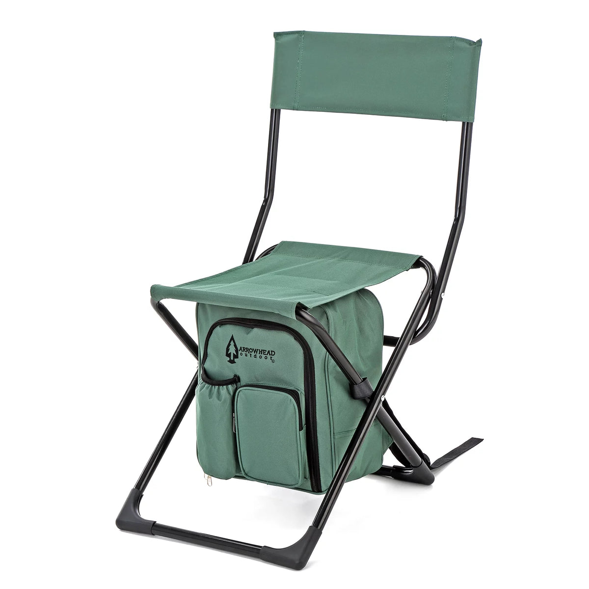 Compact 3-in-1 Fishing Chair with Cooler, Forest Green C219724