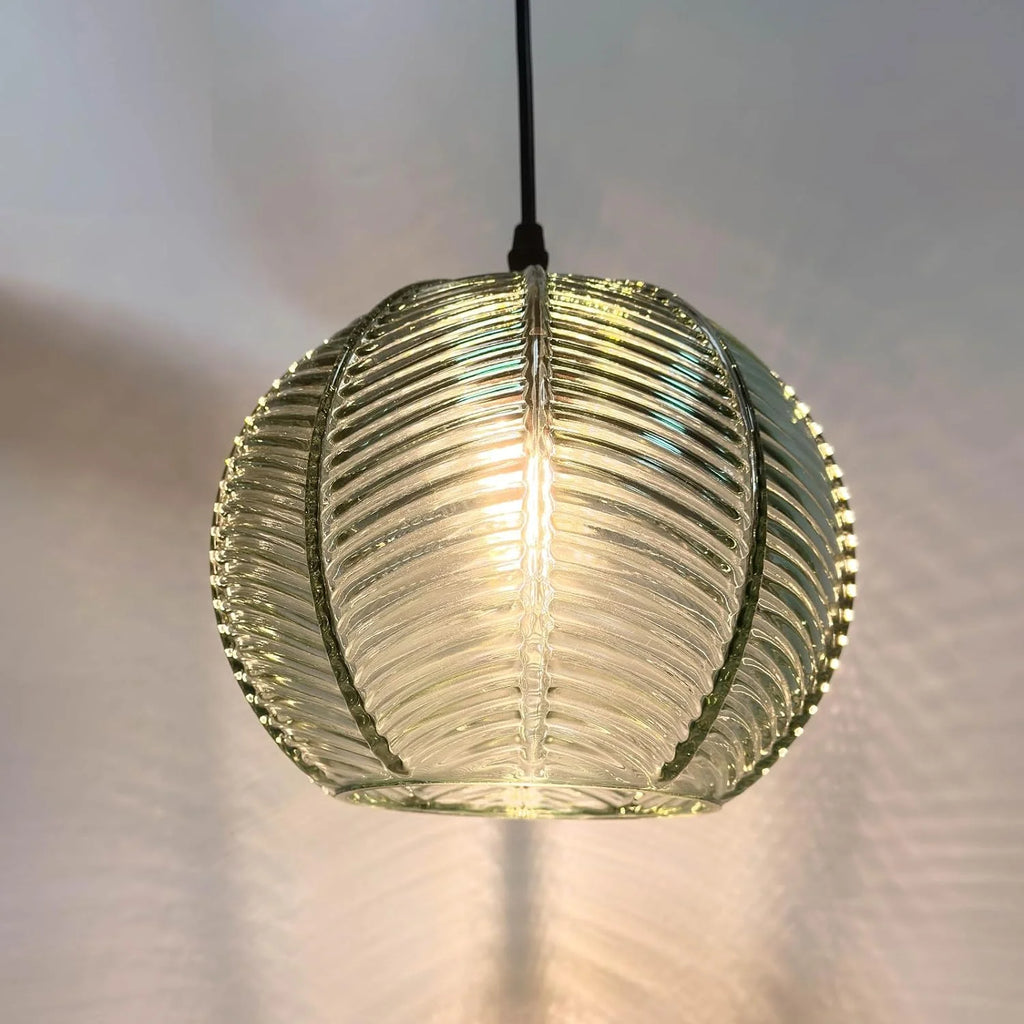Green Glass Pendant Light Fixtures 2-Pack P956735