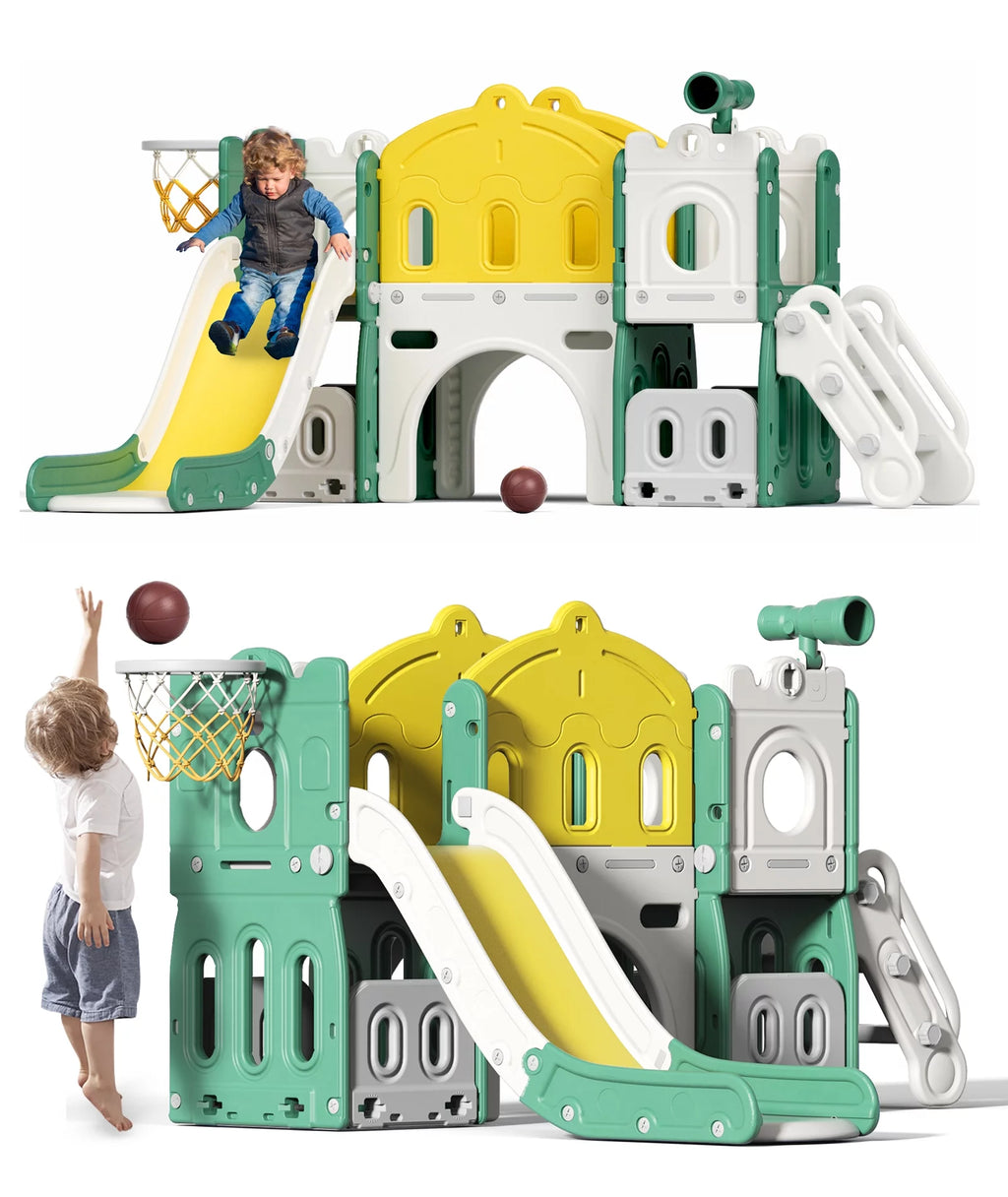 8 in 1 Kids Slide Set with Climber X797