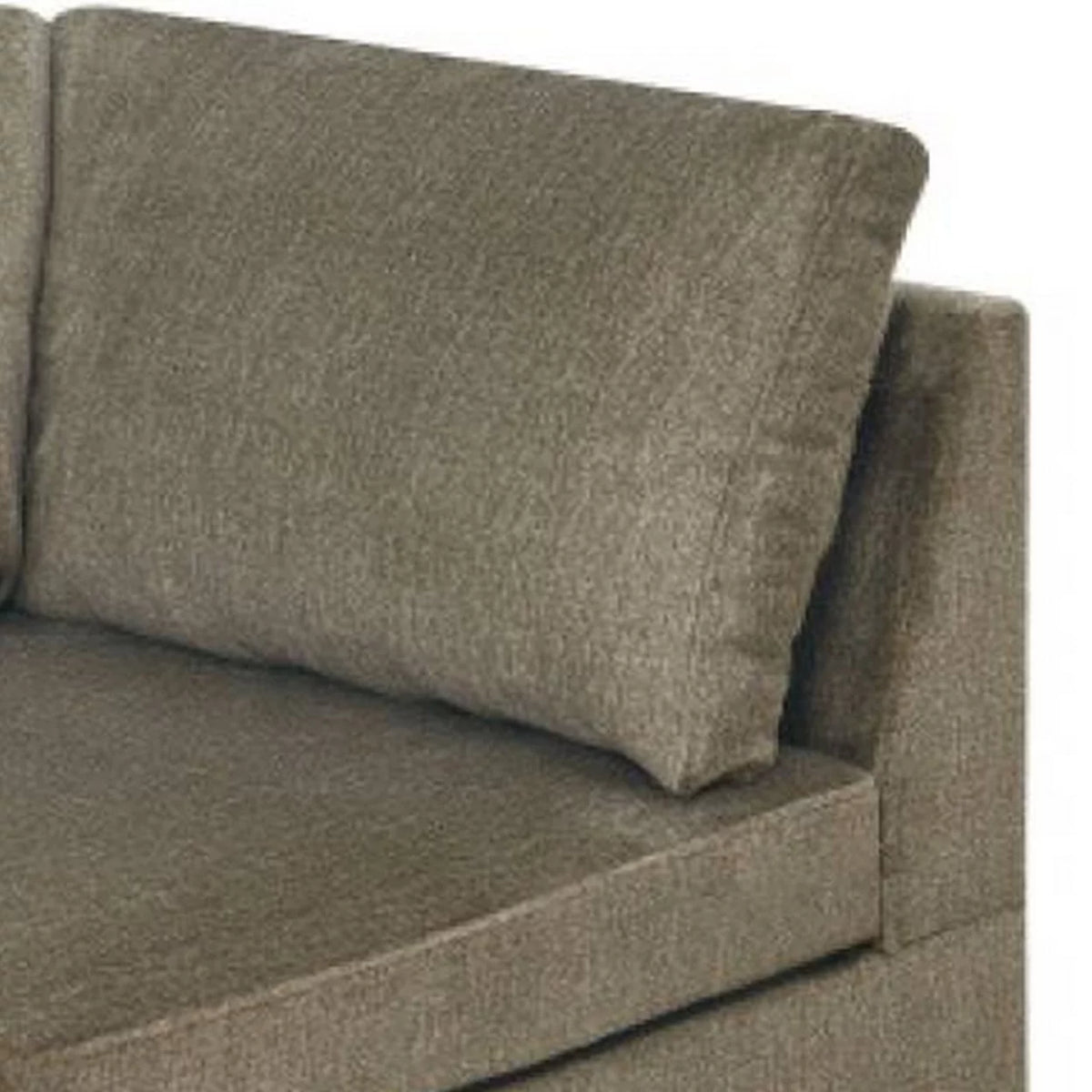 37 Inches Fabric Upholstered Wooden Corner Wedge E39951