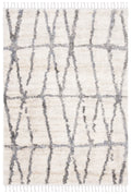 Cream Grey Geometric Shag Area Rug 9' x 12' Y7705