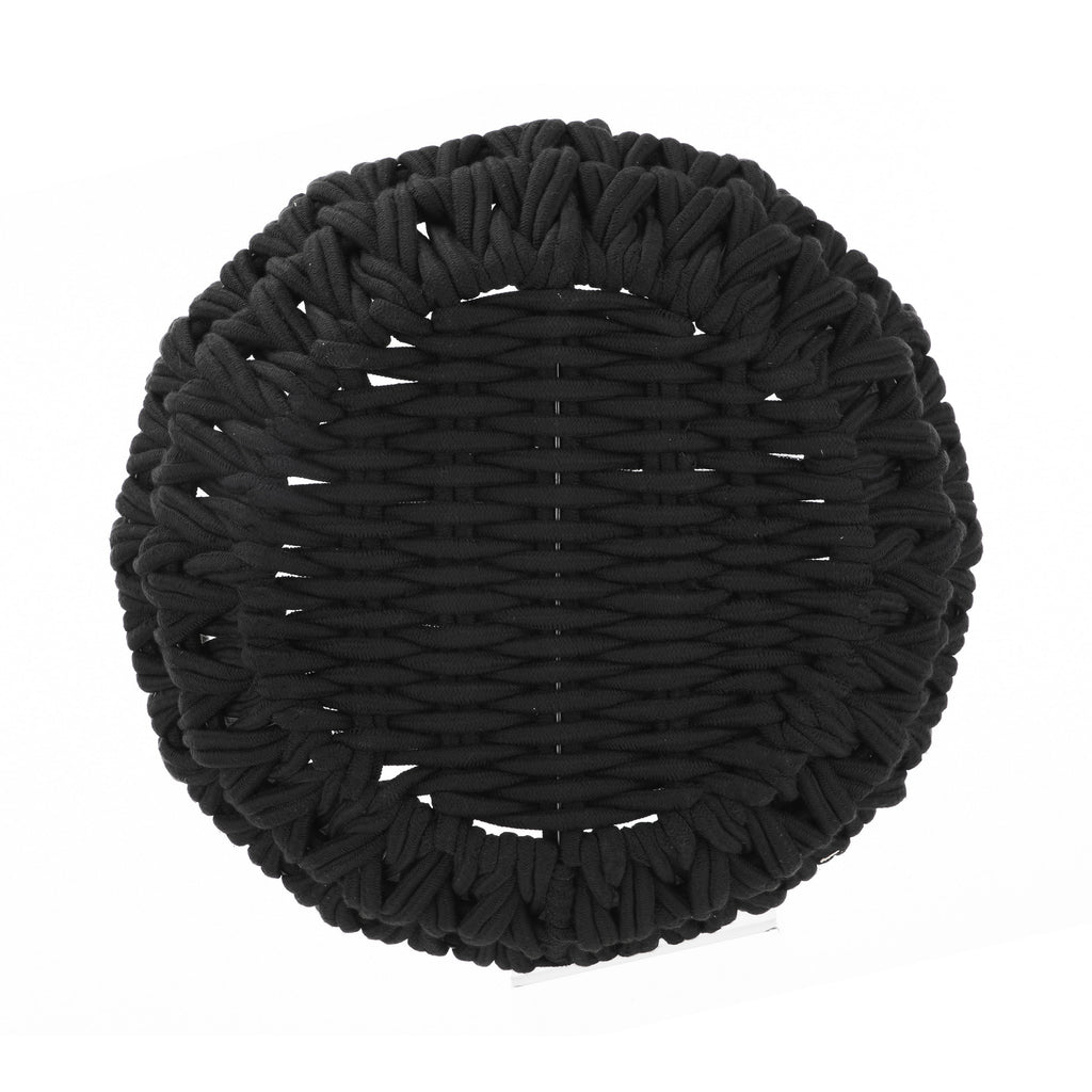 Black Polyester Decorative Storage Basket X98566