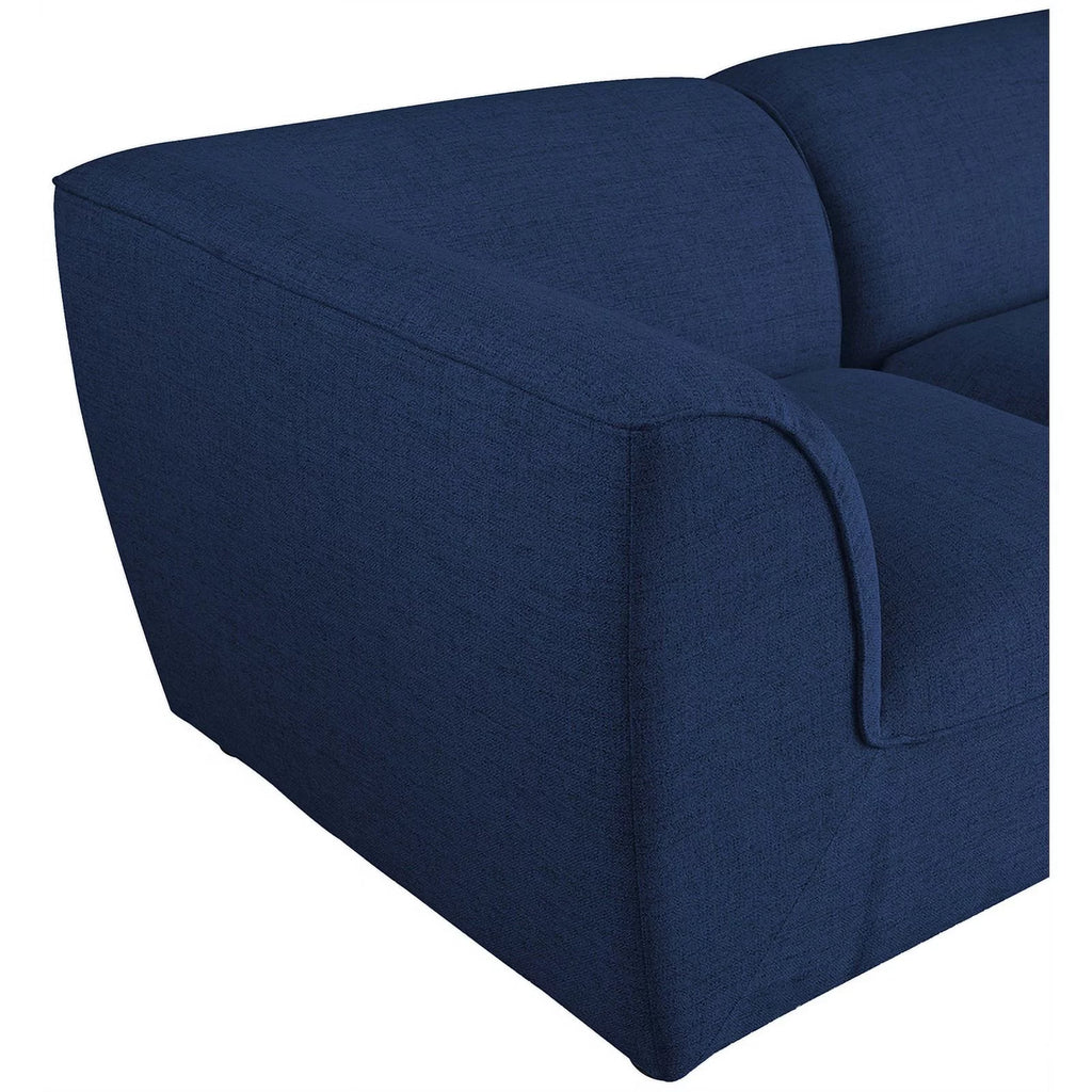Navy Linen Textured Modular Sofa B12189