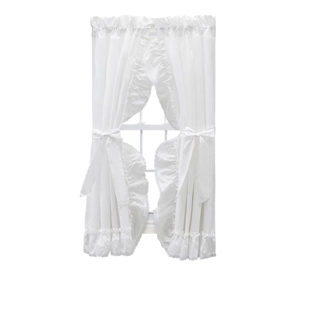 White Rod Pocket Curtain Panel 100" x 63" G731